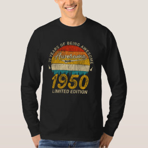 Camiseta 71 Anos De Idade No Dia 1950 Incrível Desde O Aniv