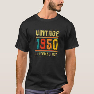 Camiseta 71 Anos De Idade Para Homens Retro Vintage Limite