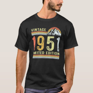 Camiseta 71 anos Vintage 1951 71rua Aniversário