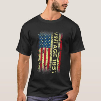 Camiseta 71 anos Vintage 1951 American Flag 71rua Birth