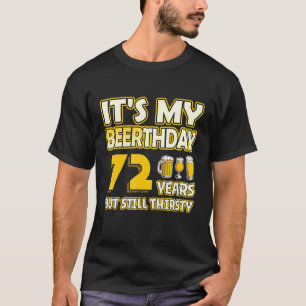 Camiseta 72º Aniversário Beerthday 72 Anos Engraçado Beer d