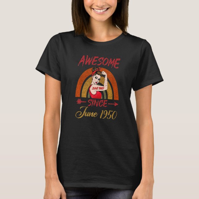 Camiseta 72º Aniversário Rainha Incrível Desde junho de 195 (Frente)