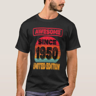 Camiseta 72º Awesmanutenção de aniversário desde 1950 Ediçã