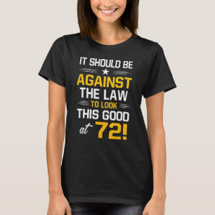 Camiseta 72. º aniversário 72 anos Homens