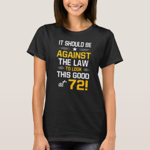 Camiseta 72. º aniversário 72 anos Homens