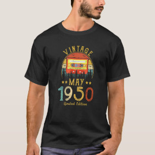 Camiseta 72. º aniversário 72 anos Vintage maio 1950 Retro