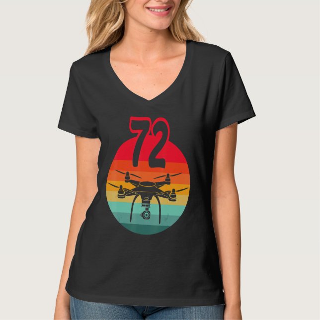 Camiseta 72.º Aniversário I - Drones De Controle Remoto Com (Frente)