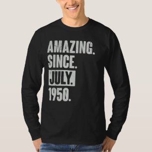 Camiseta 72 anos 72 anos surpreendente desde julho de 1955