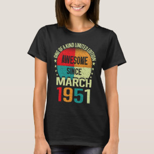 Camiseta 72 Anos De Esforço Desde Março De 1951 Vintage 72n