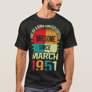Camiseta 72 Anos De Esforço Desde Março De 1951 Vintage 72n