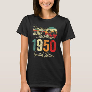 Camiseta 72 anos Vintage junho de 1950 72º aniversário