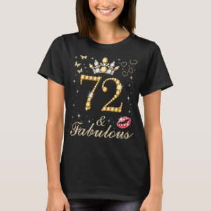 Camiseta 72 E Fabuloso 72 Anos De Idade E 72 Anos De Fabul