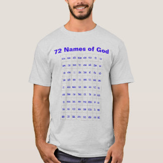 Camiseta 72 nomes do deus