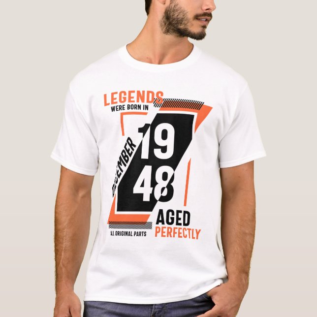 Camiseta 73º Aniversário Da Legenda Foi Nascer Em Dezembro  (Frente)