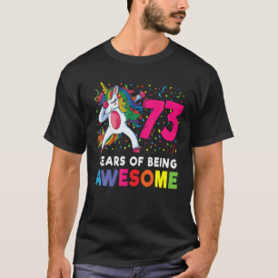 Camiseta 73º Aniversário Dabbing Party Unicorn Dift 73 Anos
