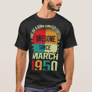 Camiseta 73 Anos De Fantasia Desde Março De 1950 Vintage 73