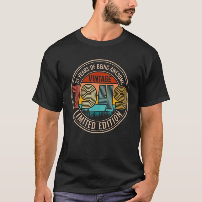 Camiseta 73 Anos De Incrível 1949 Partes Originais 73º (Frente)