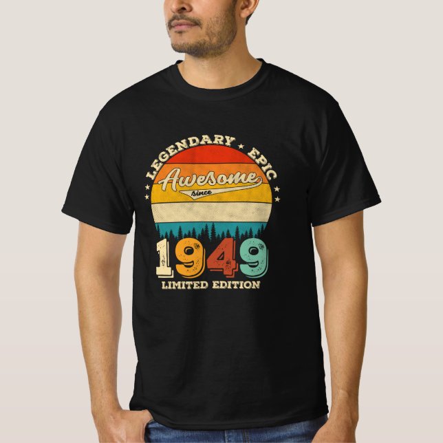 Camiseta 73 anos é incrível desde 1949 73º presente de aniv (Frente)