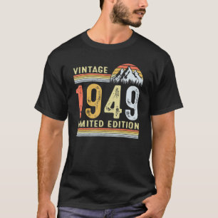 Camiseta 73 anos Vintage 1949 73º aniversário