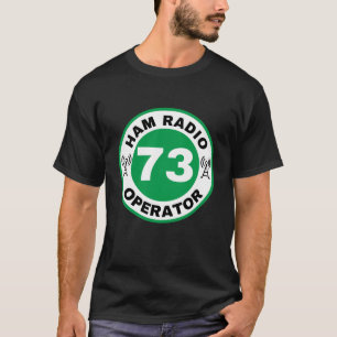 Camiseta 73 Ham Rádio Operador Tshirt Verde