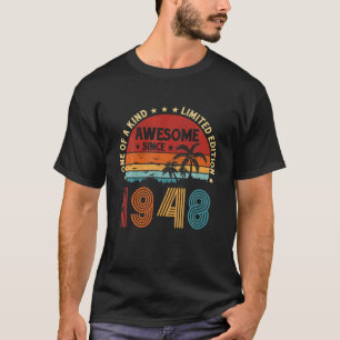 Camiseta 74ª Festa de aniversário, 74 Anos, Ser Incrível Vi