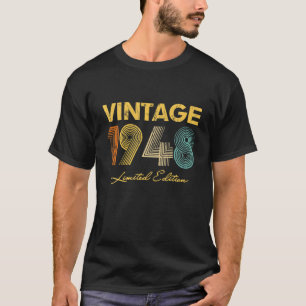 Camiseta 74º Aniversário Idea Vintage 1948 Homens Mulhere