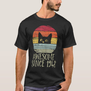 Camiseta 74.º aniversário incrível desde 1948 74 anos