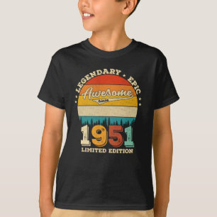 Camiseta 74 anos Bday 1951 Incrível 74º presente de anivers