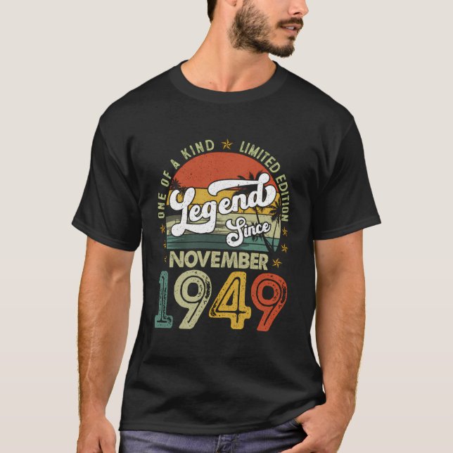 Camiseta 74 Anos De Idade 74 Anos Oferece Legenda Desde Nov (Frente)
