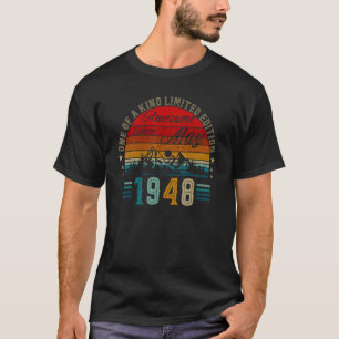Camiseta 74 anos de idade maio de 1948 74º aniversário