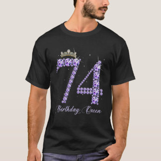Camiseta 74 Anos É A Minha Rainha Diamante, 74 Anos
