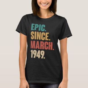 Camiseta 74 anos Vintage 1949 Aniversário 74º Decoração