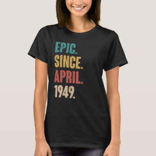 Camiseta 74 anos Vintage 1949 Aniversário 74º Decoração