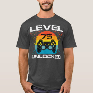 Camiseta 75º aniversário do Gamer Party Nível 75 desbloquea