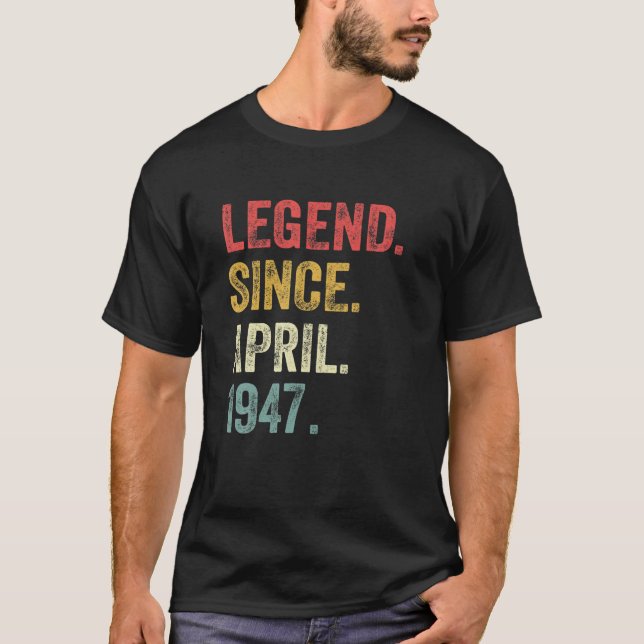 Camiseta 75º Aniversário Oferece Legenda De 75 Anos Desde A (Frente)