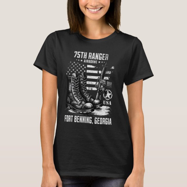 Camiseta 75º Regimento de Ranger Fort Benning Georgia (Frente)