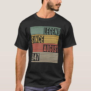 Camiseta 75. ª Legenda de aniversário Desde agosto de 1947 