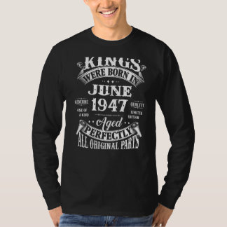 Camiseta 75.º Aniversário Do Nascer De Reis Em Junho De 194