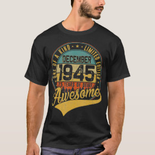 Camiseta 75. º aniversário do presente retrato de dezembro