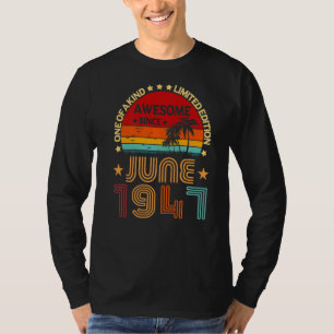 Camiseta 75.º aniversário incrível desde junho de 1947