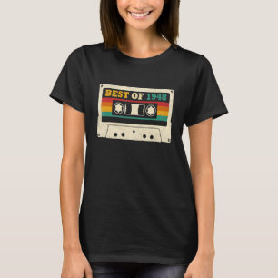 Camiseta 75.º Aniversário Melhor De 1948 Cassette Tape 75 A