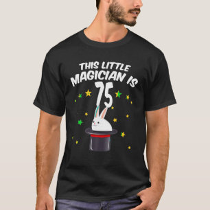 Camiseta 75.º aniversário Menino mágico mágico, 75 anos, en