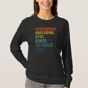 Camiseta 75. º aniversário outubro 1947 Homens e Mulheres 7