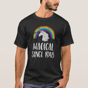 Camiseta 75.º aniversário unicórnio dab Incrível desde 1948