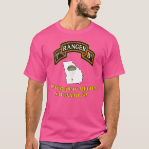 Camiseta 75.º Rangers-Hunter Army Airfield 1Rua Bn Ranger U