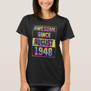 Camiseta 75 Anos 75 Aniversário Tie Dye Incrível Desde A