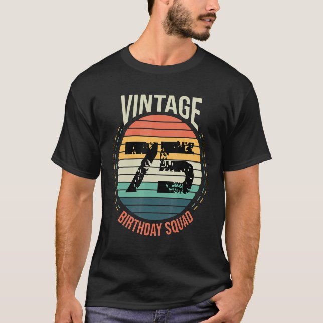 Camiseta 75 anos, 75 anos, 75 anos, 75 anos, 75 anos, no di (Frente)