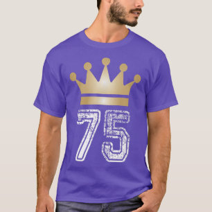 Camiseta 75 anos 75 anos Aniversário do Rei Príncipe Coroa
