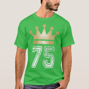 Camiseta 75 anos 75 anos Aniversário do Rei Príncipe Coroa
