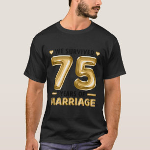 Camiseta 75 Anos Casamento 75.O Aniversário De Casamento